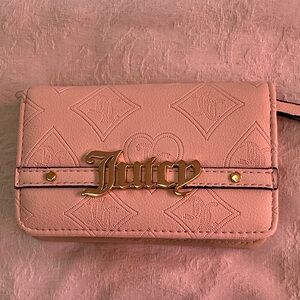 Juicy Couture Blush Pink Wallet with Gold Accents